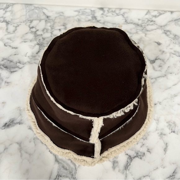 Y2K Eddie Bauer Brown Bucket Astrid Hat Sherpa Lined Cozy Soft Adult Size S/M - Picture 2 of 4